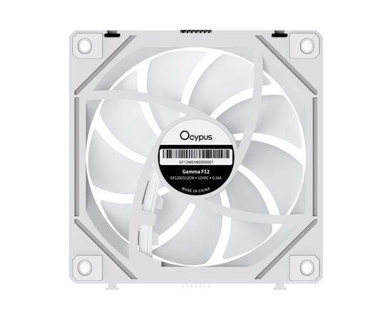 Кулер до корпусу OCYPUS GAMMA F12 UNI WH ARG (GAMMA-F12-WH3AM01U-GL), зображення 5