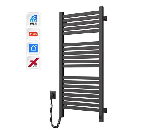 Сушарка для рушників Navin Авангард Х 1000х480 Wi-Fi лівобічна чорний муар (12-272155-4810)