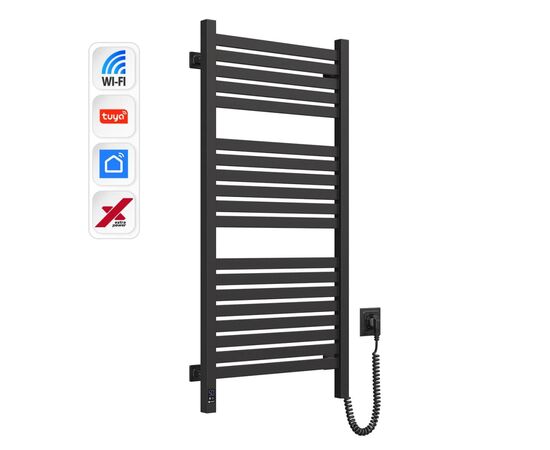 Сушарка для рушників Navin Авангард Х 1000х480 Wi-Fi правобічна чорний муар (12-272055-4810), зображення 3