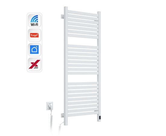 Сушарка для рушників Navin Авангард Х, 1200х480, Wi-Fi, сталь, білий, лівобічна (12-172155-4812), зображення 2