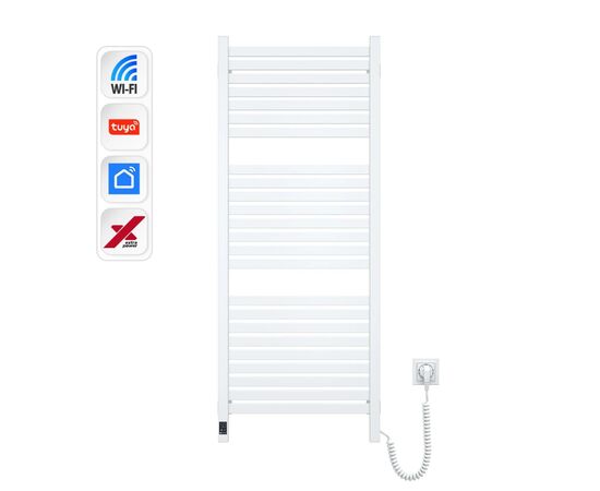 Сушарка для рушників Navin Авангард Х, 1200х480, Wi-Fi, сталь, білий, правобічна (12-172055-4812), зображення 2