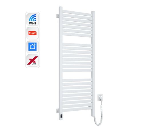 Сушарка для рушників Navin Авангард Х, 1200х480, Wi-Fi, сталь, білий, правобічна (12-172055-4812), зображення 3