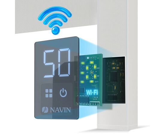 Сушарка для рушників Navin Авангард Х, 1200х480, Wi-Fi, сталь, білий, правобічна (12-172055-4812), зображення 8