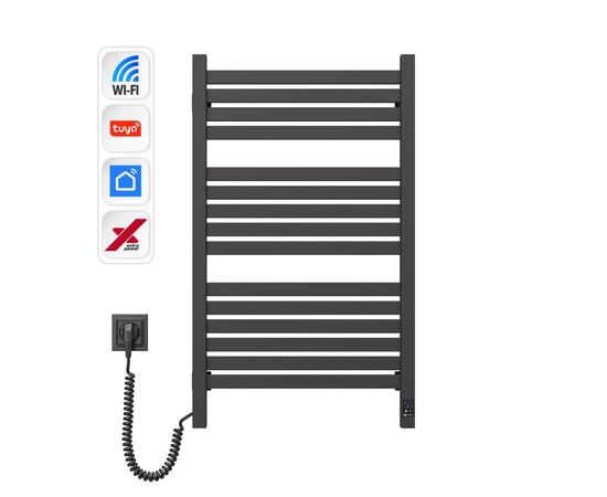 Полотенцесушитель Navin Авангард Х, 800х480, Wi-Fi, чорний муар, лівобічна (12-272155-4880), изображение 2