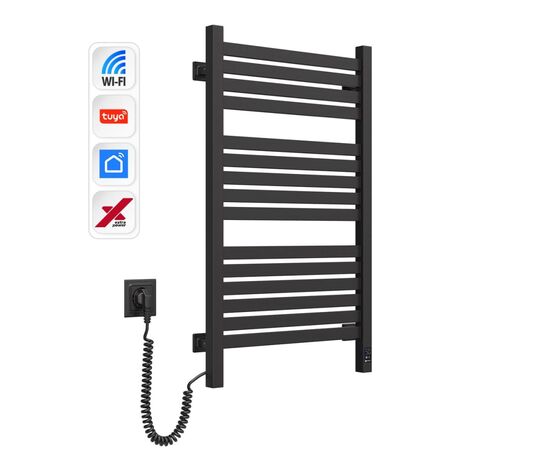 Полотенцесушитель Navin Авангард Х, 800х480, Wi-Fi, чорний муар, лівобічна (12-272155-4880), изображение 3