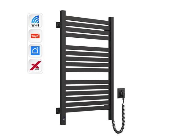 Сушарка для рушників Navin Авангард Х, 800х480, Wi-Fi, чорний муар, правобічна (12-272055-4880), зображення 3