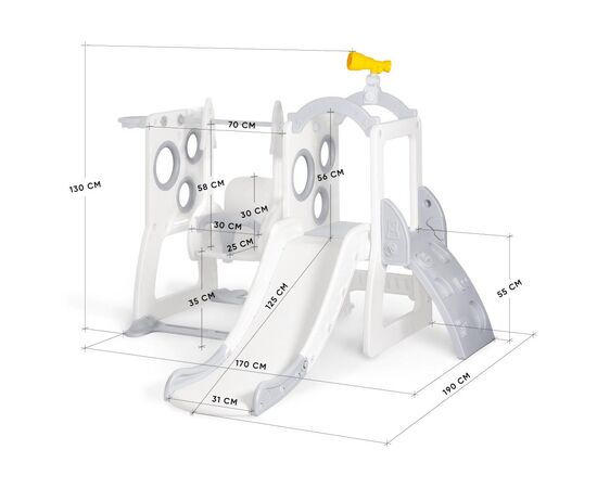 Игровая площадка Mealux Lola (KD-B076 White/Grey), изображение 2