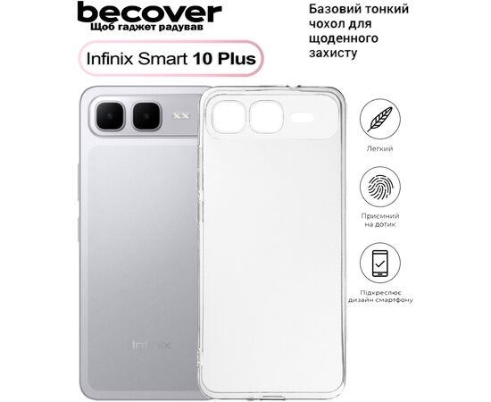 Чехол для мобильного телефона BeCover Silicone Infinix Smart 10 Plus (X6725B) Transparent (713765)