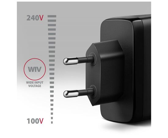 Зарядний пристрій AXAGON 1xUSB + 2xUSB-C 100W QC4+ PD3.0 PPS black (ACU-DPQ100), зображення 4
