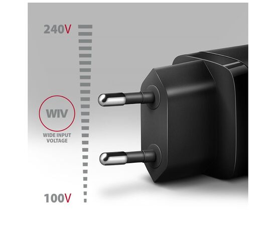 Зарядное устройство AXAGON 1xUSB QC3.0 + 1xUSB-C PD20W black (ACU-PQ20), изображение 4