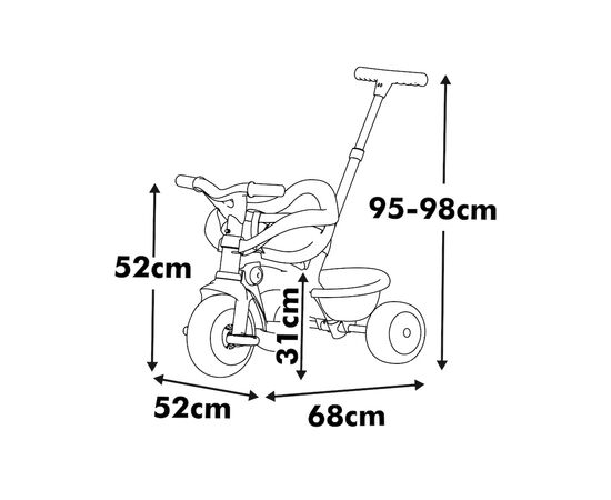 Детский велосипед Smoby Бі Муві. Комфорт 3 в 1 Рожева перлина (7600740419), изображение 2