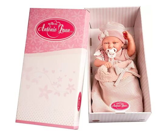 Пупс Antonio Juan Карла в одеяле с мягким виниловым телом 42 см (5081), изображение 5