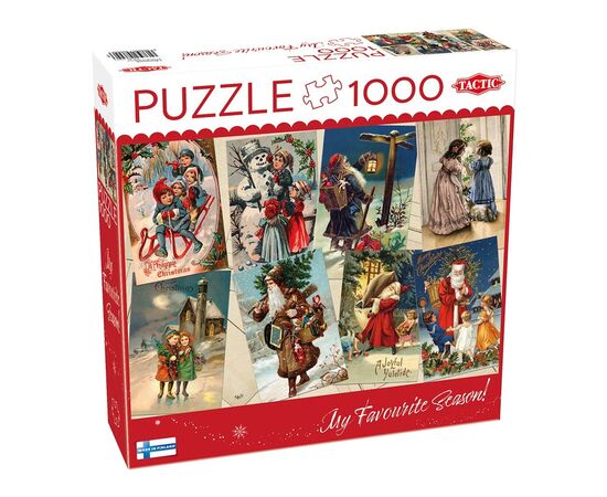 Пазл Tactic Винтажные Рождественские открытки, 1000 элементов (59223)