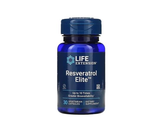 Витаминно-минеральный комплекс Life Extension Ресвератрол, Resveratrol Elite, 30 вегетарианских капсул (LEX-22106)