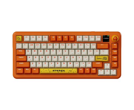 Клавиатура Ajazz AK820 MAX Avocado Switch Orange USB/Wireless/Bluetooth RGB UA Orange (AK820MAX-AS-OW), изображение 2