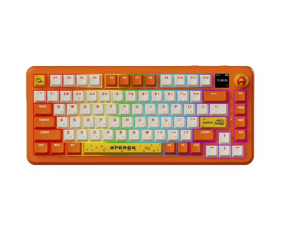 Клавиатура Ajazz AK820 MAX Avocado Switch Orange USB/Wireless/Bluetooth RGB UA Orange (AK820MAX-AS-OW)