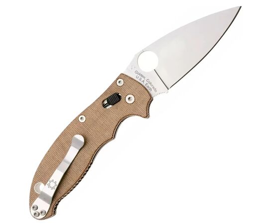 Ніж Spyderco Manix 2 CPM Cru-Wear Micarta Brown (C101MPCW2), зображення 4