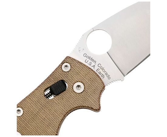 Ніж Spyderco Manix 2 CPM Cru-Wear Micarta Brown (C101MPCW2), зображення 6