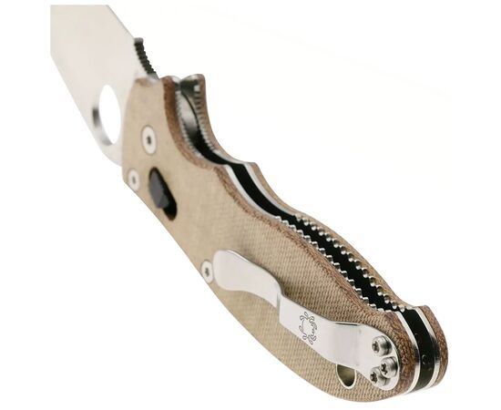 Ніж Spyderco Manix 2 CPM Cru-Wear Micarta Brown (C101MPCW2), зображення 7