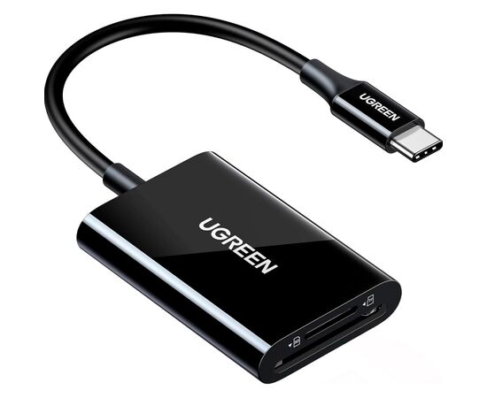 Зчитувач флеш-карт UGREEN USB-C 3.1 to TF/SD CM265 Black (35622)