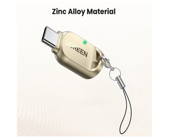 Считыватель флеш-карт UGREEN USB-C to TF 3.0 CM331 Light Golden (80124), изображение 10