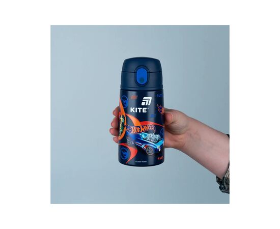 Поильник-непроливайка Kite Hot Wheels термос з трубочкою 400 мл (HW25-1261), изображение 5