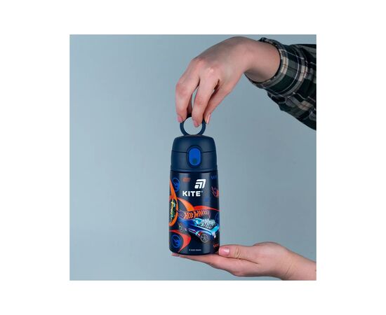 Поильник-непроливайка Kite Hot Wheels термос з трубочкою 400 мл (HW25-1261), изображение 6