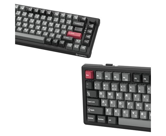 Клавиатура GamePro Asgard Yord Wireless/Bluetooth/USB UA Black (MK266BK), изображение 4