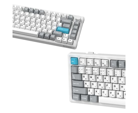 Клавиатура GamePro Asgard Yord Wireless/Bluetooth/USB UA White (MK266WH), изображение 4