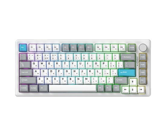 Клавиатура GamePro Asgard Yord Wireless/Bluetooth/USB UA White (MK266WH), изображение 5