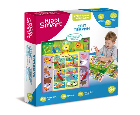 Настільна гра Kiddi Smart Вікторина Світ тварин S2 (157-A-0011-UA)