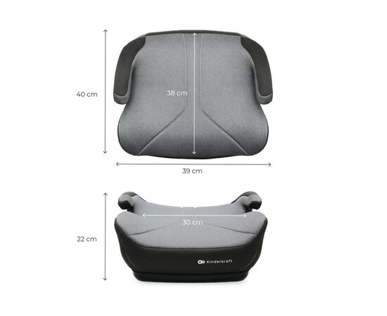 Автокресло Kinderkraft i-Boost 2 бустер Grey (KCIBOO02GRY0000) (5902533929160), изображение 3