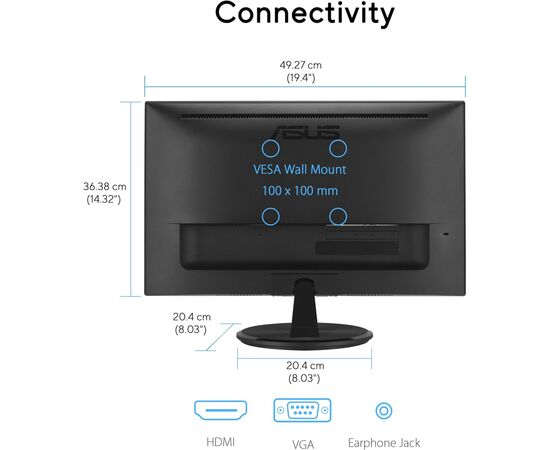 Монітор ASUS VP227HF, зображення 6