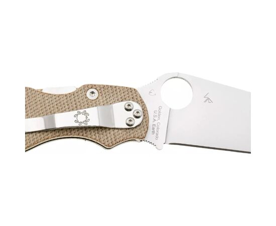 Ніж Spyderco Military 2 CPM Cru-Wear Micarta Brown (C36MPCW2), зображення 3