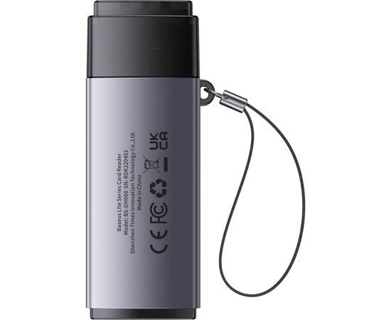 Считыватель флеш-карт Baseus USB to SD/TF gray (WKQX060013), изображение 4