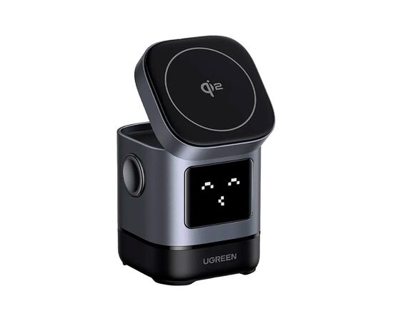 Зарядний пристрій UGREEN 2-in-1 wireless iPhone + AirPods W709 gray (45775)