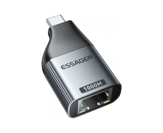 Переходник USB-C to RJ45 1000Mbps Essager (EZJRJK-MJ0G-P), изображение 4