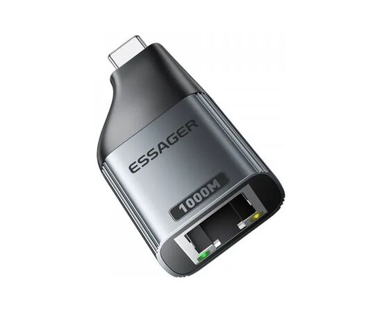 Переходник USB-C to RJ45 1000Mbps Essager (EZJRJK-MJ0G-P), изображение 5