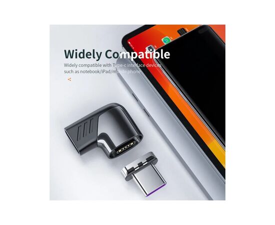 Перехідник USB-C magnetic 100W 5Gbps 90° corner Essager (EZJT-QZG01), зображення 6