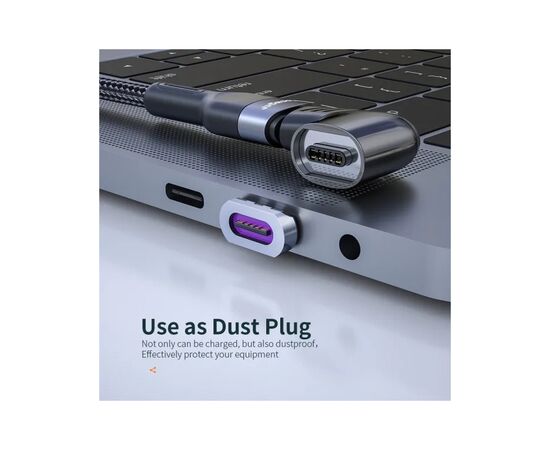 Перехідник USB-C magnetic 100W 5Gbps 90° corner Essager (EZJT-QZG01), зображення 8
