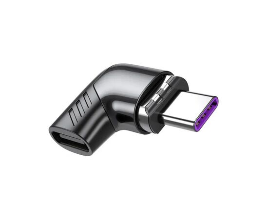 Перехідник USB-C magnetic 100W 5Gbps 90° corner Essager (EZJT-QZG01)