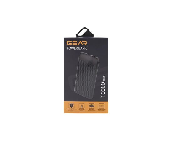 Батарея універсальна GEAR 10000mAh, 10W, USB-TypeC, 2*USB-A, Micro-USB, black (SL10), зображення 5