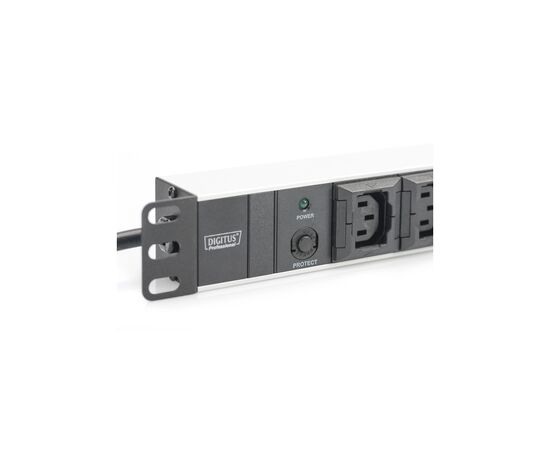 Силовой блок 19" 1U w/PDU 10xC13, 10A, 250V, вилка C14 Digitus (DN-95404), изображение 4
