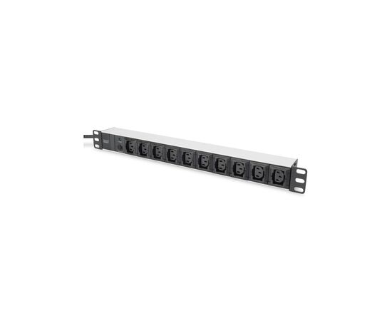 Силовой блок 19" 1U w/PDU 10xC13, 10A, 250V, вилка C14 Digitus (DN-95404)
