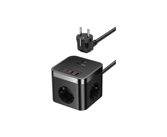 Сетевой фильтр питания Baseus PowerCombo Cube Power Strip (E00066400117-00), изображение 2