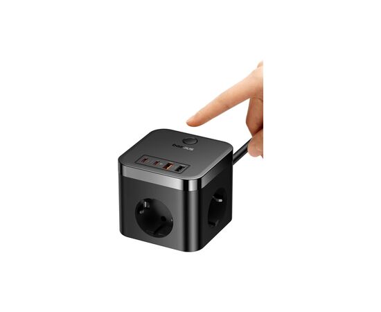 Сетевой фильтр питания Baseus PowerCombo Cube Power Strip (E00066400117-00), изображение 4