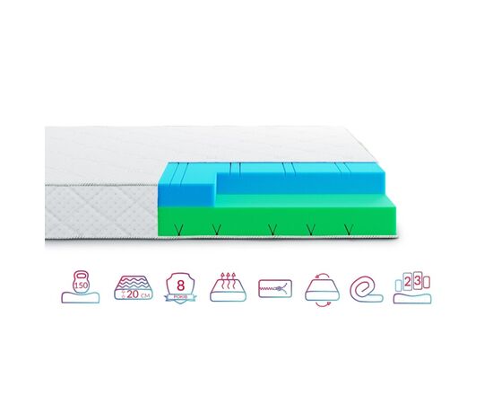 Матрас Highfoam Noble Argentum Moon, ортопедический, двусторонний 90х200 см (4820001195910)