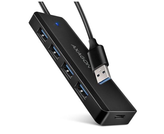 Концентратор AXAGON USB 3.1 to 4xUSB 3.0 black (HUE-C1A)