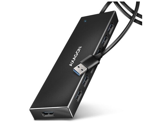 Концентратор AXAGON USB 3.1 to 7xUSB 3.0 black (HUE-F7A)