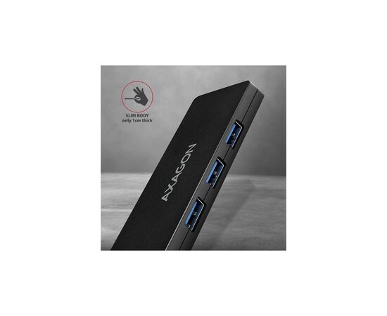 Концентратор AXAGON USB 3.1 to 4xUSB 3.0 black (HUE-G1A), изображение 4